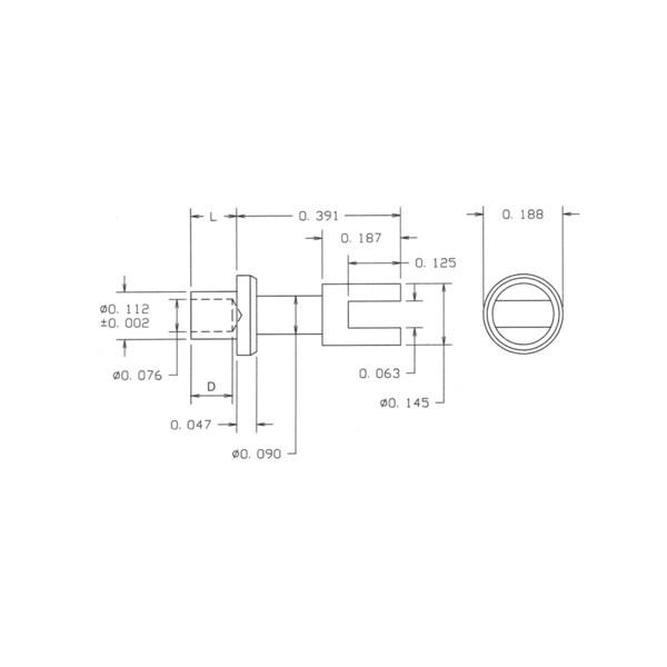 Concord Electronics COMM NON-INS SLOTTED TERM, 0.563" L, 0.172" (, 10-417-4-01-1000 10-417-4-01